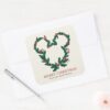Mickey_Mouse_Holiday_Wreath_-_Personalized_Square_Sticker_3 Mickey Mouse Holiday Wreath Personalized Square Sticker