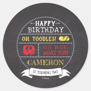 Mickey Mouse Icon Chalkboard Classic Round Sticker