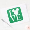 Mickey_Mouse_LOVE___St._Patrick's_Day_Square_Sticker_3 Mickey Mouse LOVE St. Patricks Day Square Sticker