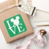 Mickey_Mouse_LOVE___St._Patrick's_Day_Square_Sticker_5 Mickey Mouse LOVE St. Patricks Day Square Sticker