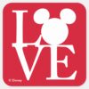 Mickey_Mouse_LOVE___Valentine's_Day_3_Square_Sticker_1 Mickey Mouse LOVE Valentines Day 3 Square Sticker