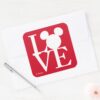 Mickey_Mouse_LOVE___Valentine's_Day_3_Square_Sticker_3 Mickey Mouse LOVE Valentines Day 3 Square Sticker