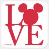 Mickey Mouse LOVE Valentines Day Square Sticker
