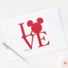 Mickey Mouse LOVE Valentines Day Square Sticker