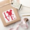 Mickey Mouse LOVE Valentines Day Square Sticker