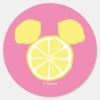 Mickey Mouse Lemon Icon Classic Round Sticker