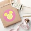 Mickey Mouse Lemon Icon Classic Round Sticker