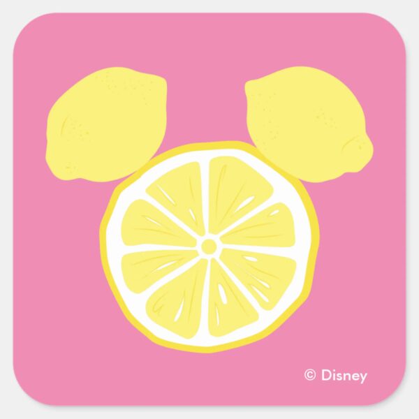 Mickey_Mouse_Lemon_Icon_Square_Sticker_1 Mickey Mouse Lemon Icon Square Sticker
