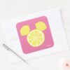 Mickey Mouse Lemon Icon Square Sticker