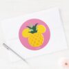 Mickey Mouse Pineapple Icon Classic Round Sticker
