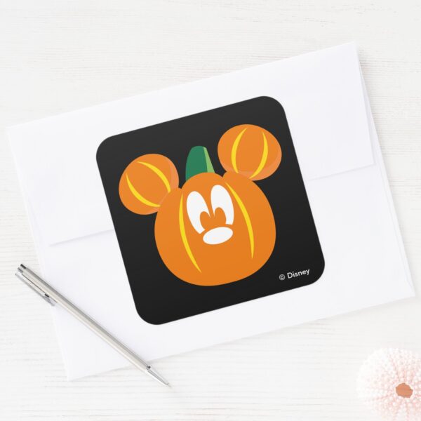 Mickey_Mouse_Pumpkin_Square_Sticker_3 Mickey Mouse Pumpkin Square Sticker