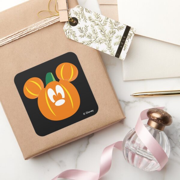 Mickey_Mouse_Pumpkin_Square_Sticker_5 Mickey Mouse Pumpkin Square Sticker