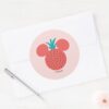 Mickey Mouse Strawberry Icon Classic Round Sticker