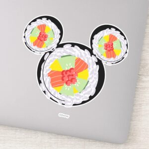 Mickey Mouse Sushi Icon Name Sticker