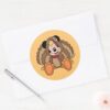 Mickey_Mouse_Thanksgiving_Turkey_Classic_Round_Sticker_3 Mickey Mouse Thanksgiving Turkey Classic Round Sticker