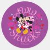 Mickey_Mouse_&_Minnie_Mouse___Aww_Schucks_Classic_Round_Sticker_1 Mickey Mouse Minnie Mouse Aww Schucks Classic Round Sticker
