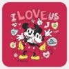 Mickey_Mouse_&_Minnie_Mouse___I_Love_Us_Square_Sticker_1 Mickey Mouse Minnie Mouse I Love Us Square Sticker