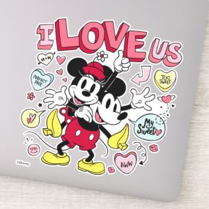 Mickey_Mouse_&_Minnie_Mouse___I_Love_Us_Sticker_1 Mickey Mouse Minnie Mouse I Love Us Sticker