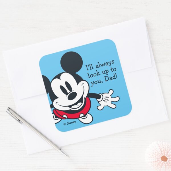 Mickey_Mouse___Always_Look_Up_To_You_Square_Sticker_3 Mickey Mouse Always Look Up To You Square Sticker