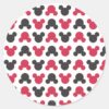 Mickey_Mouse___Black_and_Red_Pattern_Classic_Round_Sticker_1 Mickey Mouse Black And Red Pattern Classic Round Sticker