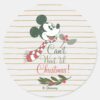 Mickey Mouse Cant Wait Til Christmas Classic Round Sticker