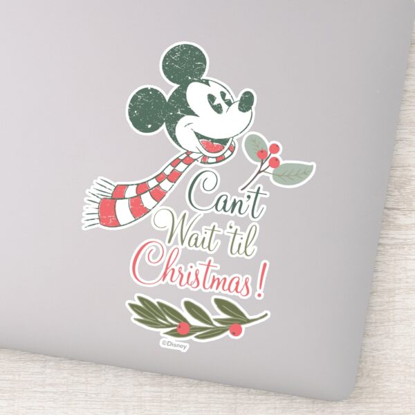 Mickey Mouse Cant Wait Til Christmas Sticker