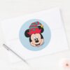 Mickey Mouse Christmas Elf Hat Classic Round Sticker