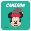 Mickey_Mouse___Christmas_Elf_Hat___Add_Your_Name_Square_Sticker_1 Mickey Mouse Christmas Elf Hat Add Your Name Square Sticker