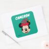 Mickey_Mouse___Christmas_Elf_Hat___Add_Your_Name_Square_Sticker_3 Mickey Mouse Christmas Elf Hat Add Your Name Square Sticker