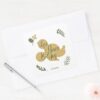 Mickey Mouse Christmas Love Peace Joy Square Sticker