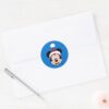 Mickey_Mouse___Cute_Christmas_Hat_Classic_Round_Sticker_3 Mickey Mouse Cute Christmas Hat Classic Round Sticker