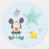 Mickey_Mouse___First_Birthday_Classic_Round_Sticker_1 Mickey Mouse First Birthday Classic Round Sticker