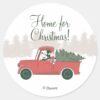 Mickey_Mouse___Home_for_Christmas_Classic_Round_Sticker_1 Mickey Mouse Home For Christmas Classic Round Sticker