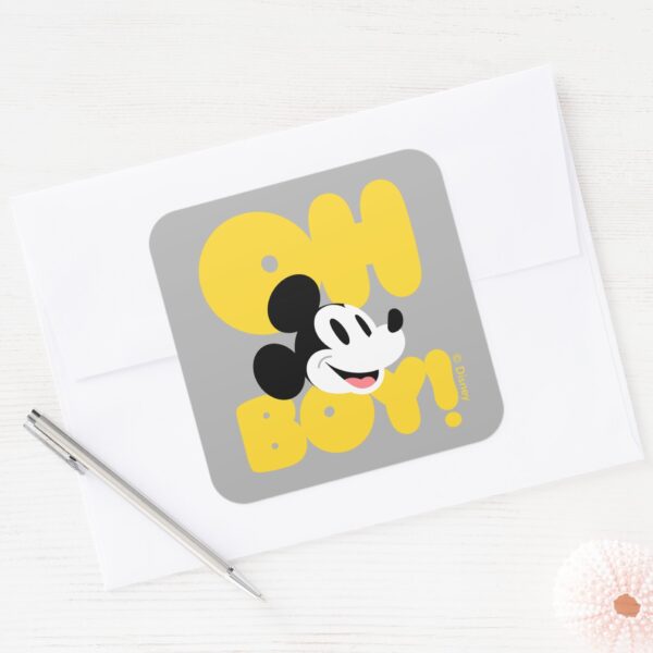 Mickey_Mouse___Oh_Boy!_Square_Sticker_3 Mickey Mouse Oh Boy Square Sticker