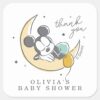 Mickey Mouse Over The Moon Boy Baby Shower Square Sticker
