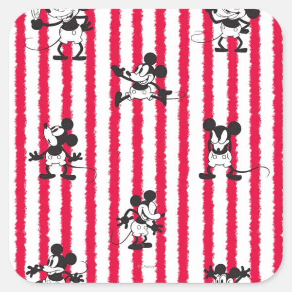 Mickey_Mouse___Plane_Crazy_Pattern_Square_Sticker_1 Mickey Mouse Plane Crazy Pattern Square Sticker