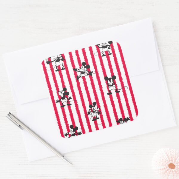 Mickey_Mouse___Plane_Crazy_Pattern_Square_Sticker_3 Mickey Mouse Plane Crazy Pattern Square Sticker