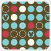 Mickey_Mouse___Retro_Polka_Dot_Pattern_Square_Sticker_1 Mickey Mouse Retro Polka Dot Pattern Square Sticker