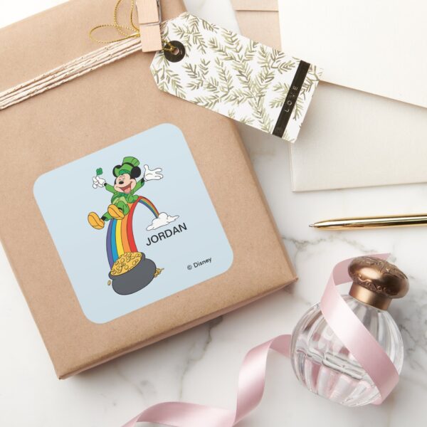 Mickey_Mouse___St._Patrick's_Day_-_Pot_of_Gold_Square_Sticker_5 Mickey Mouse St. Patricks Day Pot Of Gold Square Sticker