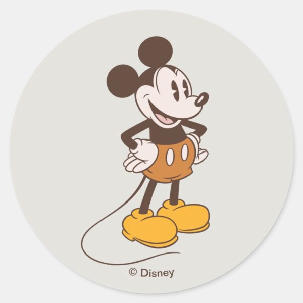 Mickey Mouse Vintage Mickey Classic Round Sticker