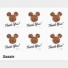 Mickey_Mouse___Wild_One_1st_Birthday_Square_Sticker_3 Mickey Mouse Wild One 1st Birthday Square Sticker