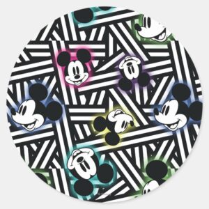 Mickey Pattern 4 Classic Round Sticker