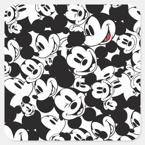 Mickey_&_Friends___Classic_Mickey_Pattern_Square_Sticker_1 Mickey Friends Classic Mickey Pattern Square Sticker