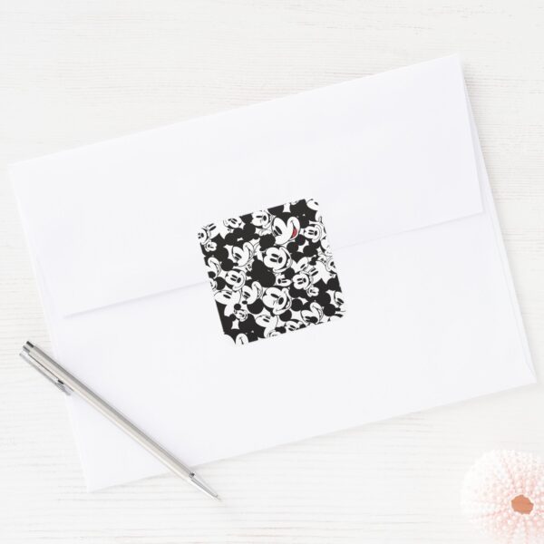 Mickey_&_Friends___Classic_Mickey_Pattern_Square_Sticker_3 Mickey Friends Classic Mickey Pattern Square Sticker