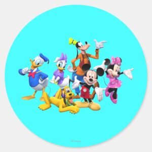 Mickey Friends Clubhouse Classic Round Sticker