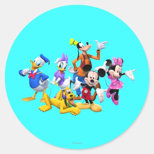Mickey_&_Friends___Clubhouse_Classic_Round_Sticker_1 Mickey Friends Clubhouse Classic Round Sticker
