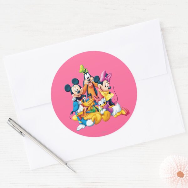 Mickey_&_Friends___Fab_Five_Classic_Round_Sticker_3 Mickey Friends Fab Five Classic Round Sticker