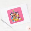 Mickey Friends Fab Five Square Sticker