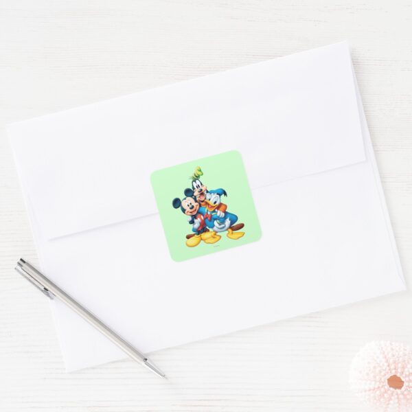 Mickey_&_Friends___Group_Hug_Square_Sticker_3 Mickey Friends Group Hug Square Sticker