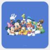 Mickey Friends Kneeling Square Sticker